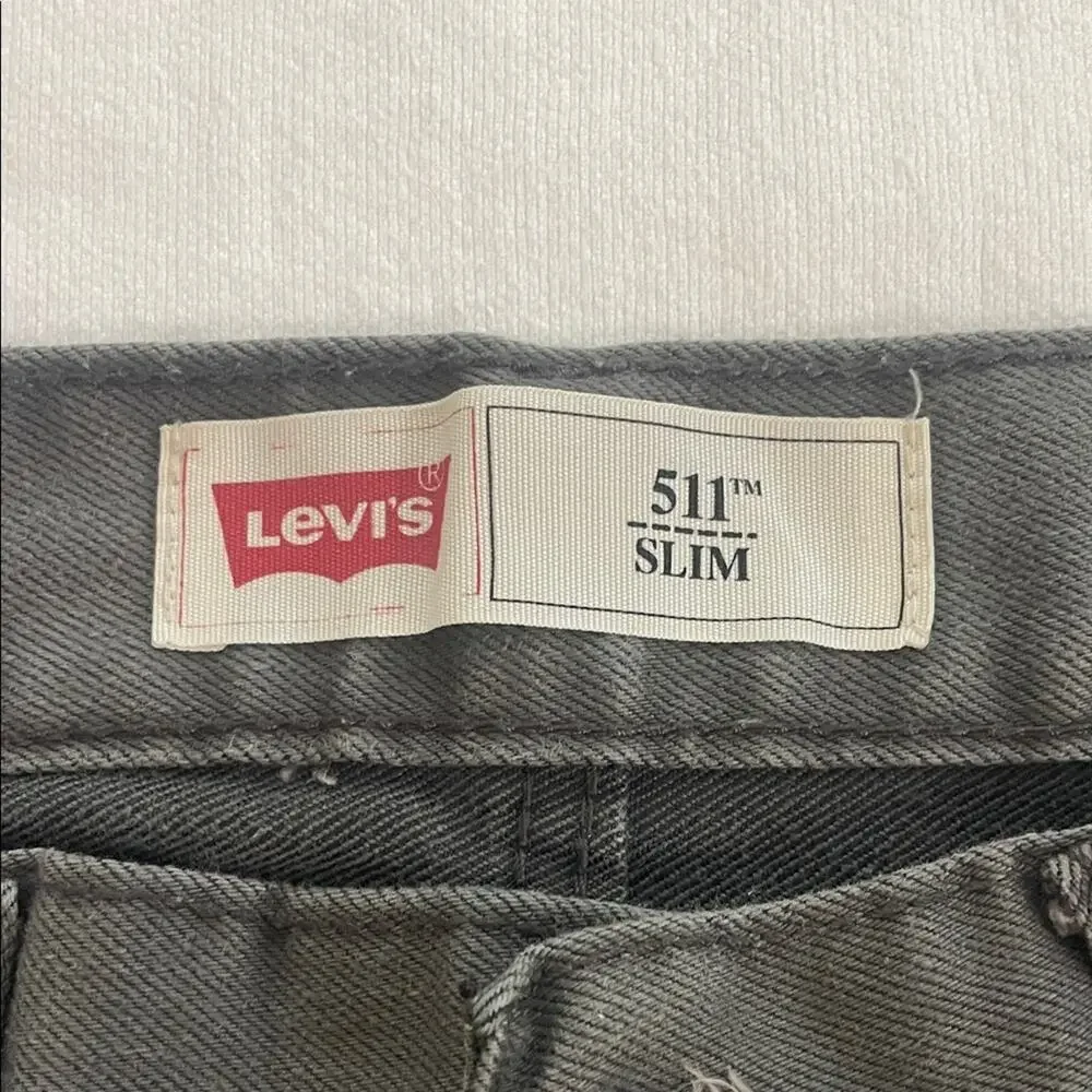 Levi’s 511 Slim Jeans Girls 18 Regular Gray Denim Pants Size 29x29
